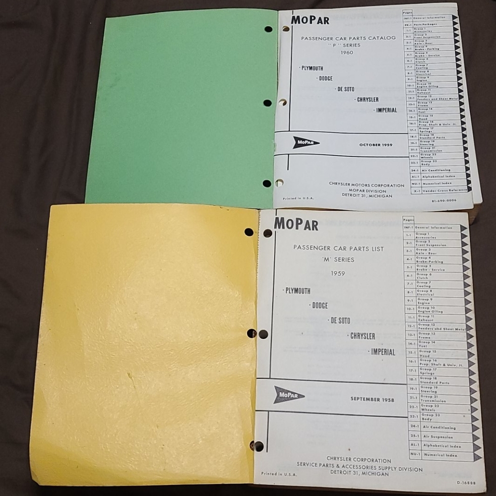 Original 1959&60 Mopar Passenger Car Parts Catalog - Picture 7 of 12